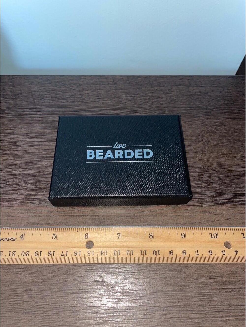 Live Bearded Aluminum Minimalist Black Wallet RFD With Money Clip NIB
